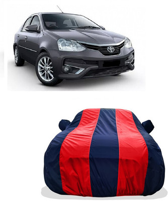 Tricway Car Cover For Toyota Platinum Etios 1.5 V (With Mirror Pockets)(Red)