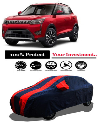 Amexride Car Cover For Mahindra XUV300 W8 Option Diesel (With Mirror Pockets)(Red)
