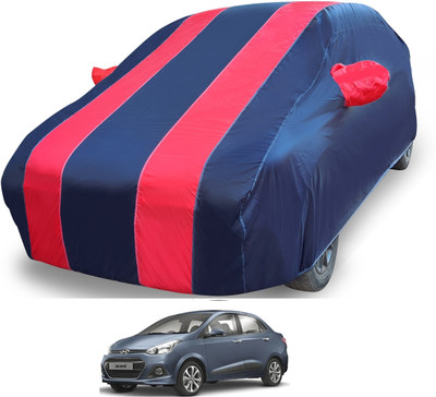 MOCKHE Car Cover For Hyundai Xcent (With Mirror Pockets)(Red, Blue)