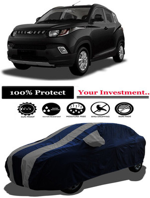 Amexride Car Cover For Mahindra KUV100 mFALCON D75 K8 5str (With Mirror Pockets)(Grey)