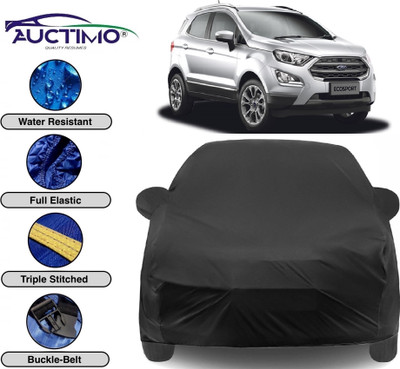 AUCTIMO Car Cover For Ford Ecosport (With Mirror Pockets)(Black)