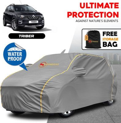 AUTOMOZEXO Car Cover For Renault Triber, Triber RXE Petrol, Triber RXL Petrol, Triber RXZ Petrol (With Mirror Pockets)(Grey)