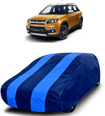 MoTRoX Car Cover For Maruti Suzuki Vitara Brezza (Without Mirror Pockets)(Blue, Blue)