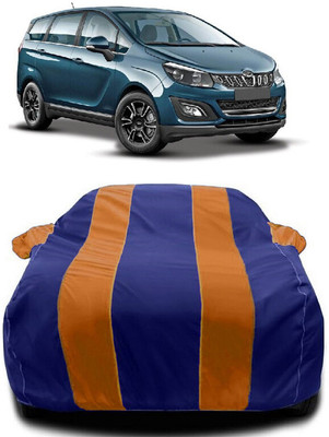 Autoprime Car Cover For Mahindra Marazzo (With Mirror Pockets)(Orange, Blue)
