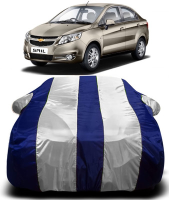AXLOZ Car Cover For Chevrolet Sail (With Mirror Pockets)(Multicolor)
