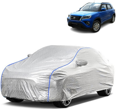 WSK Car Cover For Toyota Urban Cruiser (With Mirror Pockets)(Silver, Blue)