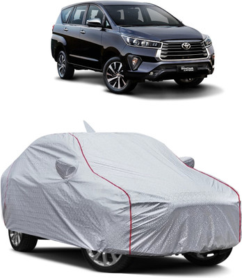 FUZICON Car Cover For Toyota Innova Crysta (With Mirror Pockets)(Silver)