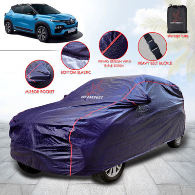 SRP PRODUCT Car Cover For Renault Kiger (With Mirror Pockets)(Blue, For 2020, 2021, 2022, 2023, 2024 Models)