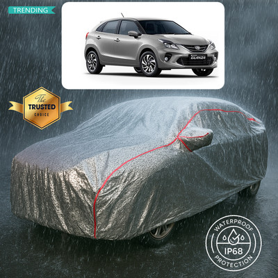 CODOKI Car Cover For Toyota Glanza G Hybrid (With Mirror Pockets)(Silver)