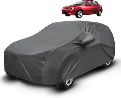 Auto Hub Car Cover For Mahindra Logan (With Mirror Pockets)(Grey)