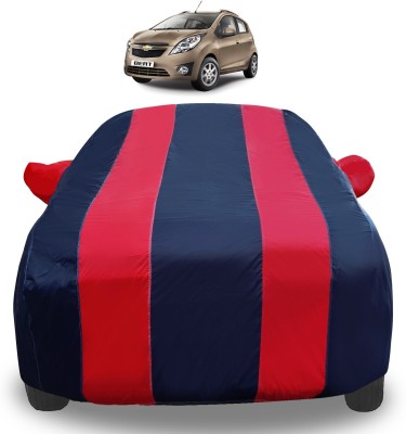 Amanzo Car Cover For Chevrolet Beat (With Mirror Pockets)(Red)