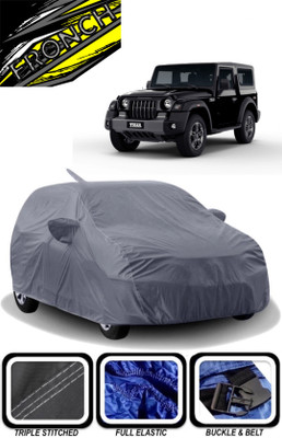 FRONCH Car Cover For Mahindra Thar, Thar DI 4X2 (With Mirror Pockets)(Grey)