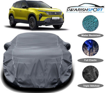 Swarish Car Cover For Tata Harrier (With Mirror Pockets)(Grey)
