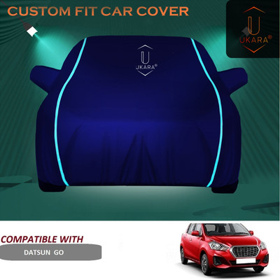 Ukara Car Cover For Datsun Go (With Mirror Pockets)(Blue)