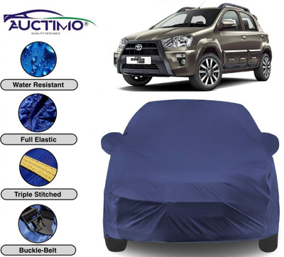 AUCTIMO Car Cover For Toyota Etios Cross (With Mirror Pockets)(Blue)