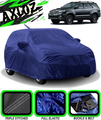 AXLOZ Car Cover For Toyota Fortuner Old (With Mirror Pockets)(Blue)