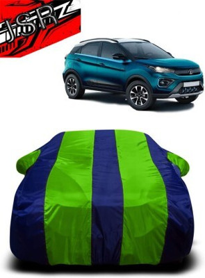 J S R Car Cover For Tata Nexon (With Mirror Pockets)(Green, Blue)