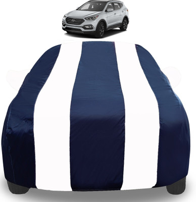 Auto Hub Car Cover For Hyundai SantaFe (With Mirror Pockets)(White)