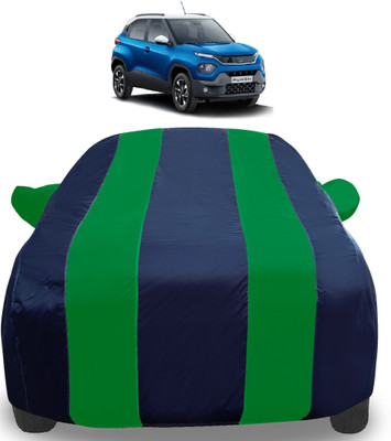Auto Hub Car Cover For Tata Punch (With Mirror Pockets)(Green)