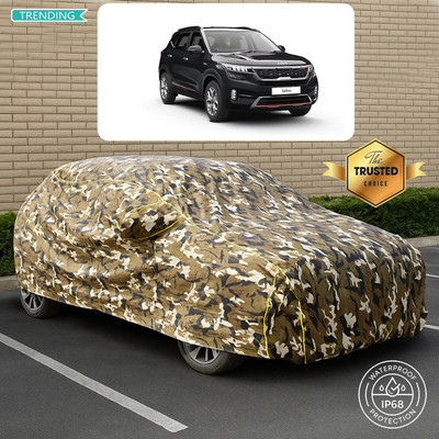 CODOKI Car Cover For Kia Seltos HTX 1.5 (With Mirror Pockets)(Yellow, Multicolor)