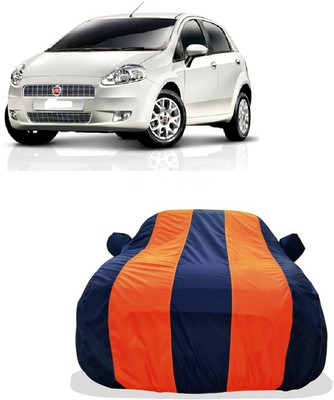 Tricway Car Cover For Fiat Punto Grande 1.3 (With Mirror Pockets)(Orange)