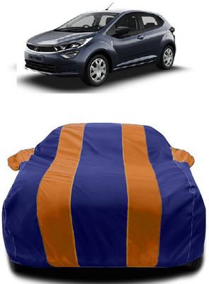 Autoprime Car Cover For Tata Altroz XT Petrol (With Mirror Pockets)(Orange, Blue)