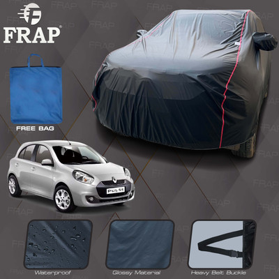 Frap Car Cover For Renault Pulse (With Mirror Pockets)(Black, Red)