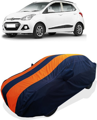 Coxtor Car Cover For Hyundai Grand i10 Asta Option AT (With Mirror Pockets)(Orange)