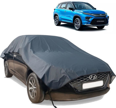 autouniko Car Cover For Toyota Urban Cruiser Hyryder (Without Mirror Pockets)(Blue)