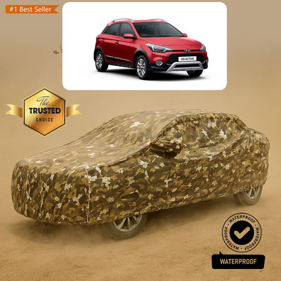 GOSHIV-car and bike accessories Car Cover For Hyundai i20 Active (With Mirror Pockets)(Yellow, White)
