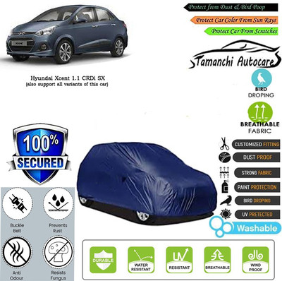 Tamanchi Autocare Car Cover For Hyundai Xcent 1.1 CRDi SX(Blue)