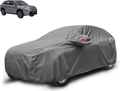 Auto Hub Car Cover For Toyota Urban Cruiser Hyryder (With Mirror Pockets)(Grey)