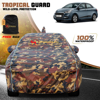 AUTOMOZEXO Car Cover For Hyundai Xcent (With Mirror Pockets)(Multicolor)