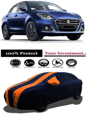Amexride Car Cover For Maruti Suzuki Swift Dzire (With Mirror Pockets)(Orange)