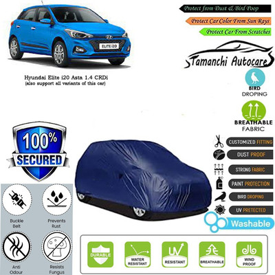 Tamanchi Autocare Car Cover For Hyundai Elite i20 Asta 1.4 CRDi(Blue)