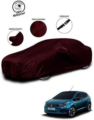 ANTHUB Car Cover For Tata Altroz EV (With Mirror Pockets)(Red)