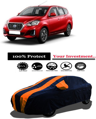 Amexride Car Cover For Datsun Go Plus T CVT Petrol (With Mirror Pockets)(Orange)