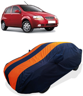 Coxtor Car Cover For Chevrolet Aveo Uva (With Mirror Pockets)(Orange)