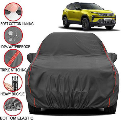 Telescope Car Cover For Tata Harrier (With Mirror Pockets)(Grey, For 2019, 2020, 2021, 2022, 2023 Models)