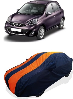 Coxtor Car Cover For Nissan Micra Diesel XL Optional (With Mirror Pockets)(Orange)