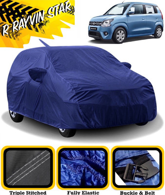 R Rayvin Star Car Cover For Maruti Suzuki Wagon R CNG LXI (With Mirror Pockets)(Blue)