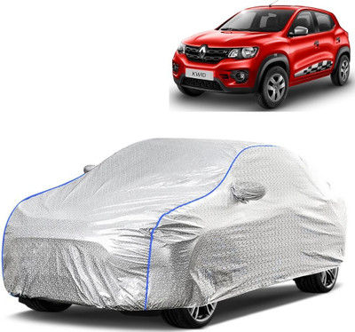 FAUXFUR Car Cover For Renault Kwid 1.0 RXT Optional (With Mirror Pockets)(Silver)