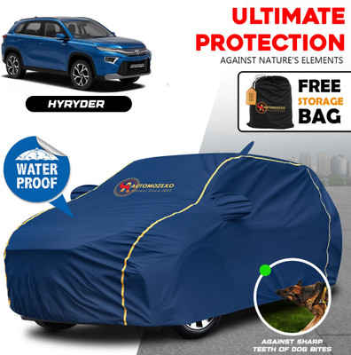 AUTOMOZEXO Car Cover For Toyota Urban Cruiser, Hyryder (With Mirror Pockets)(Blue)