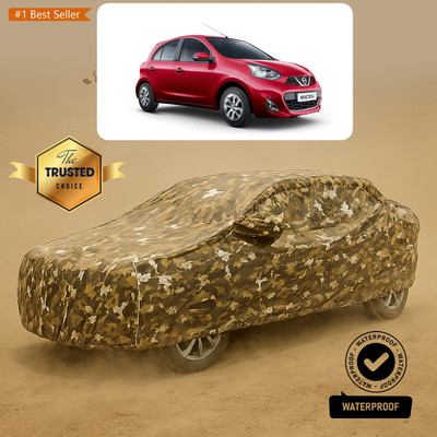 CODOKI Car Cover For Nissan Micra (With Mirror Pockets)(Yellow, White)
