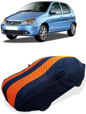 Coxtor Car Cover For Tata Indica eV2 Emax CNG GLS (With Mirror Pockets)(Orange)