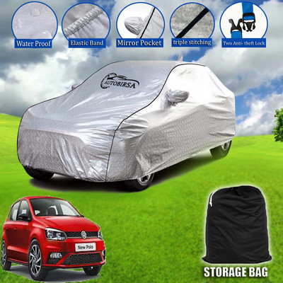AUTOBIRSA Car Cover For Volkswagen Polo GT TSI (With Mirror Pockets)(Silver, Grey)