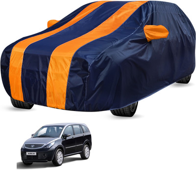 Auto Hub Car Cover For Tata Aria (Without Mirror Pockets)(Black, Orange)