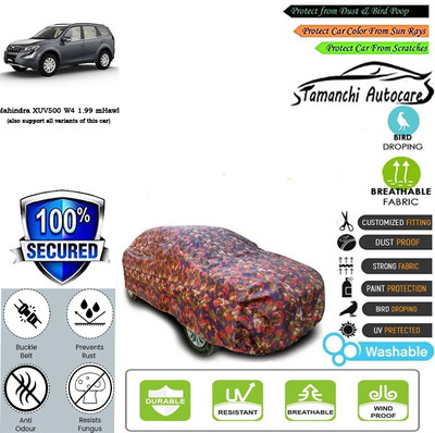 Tamanchi Autocare Car Cover For Mahindra XUV500 W4 1.99 mHawk(Multicolor)