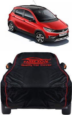 FAMEXON Car Cover For Tata Tiago (With Mirror Pockets)(Black)