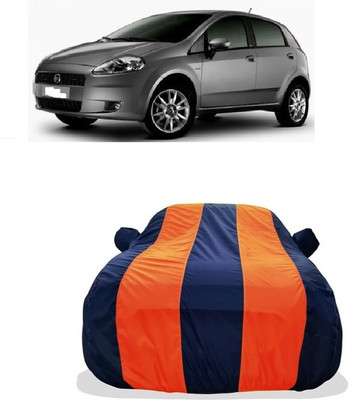 Tricway Car Cover For Fiat Punto Grande 1.2 (With Mirror Pockets)(Orange)